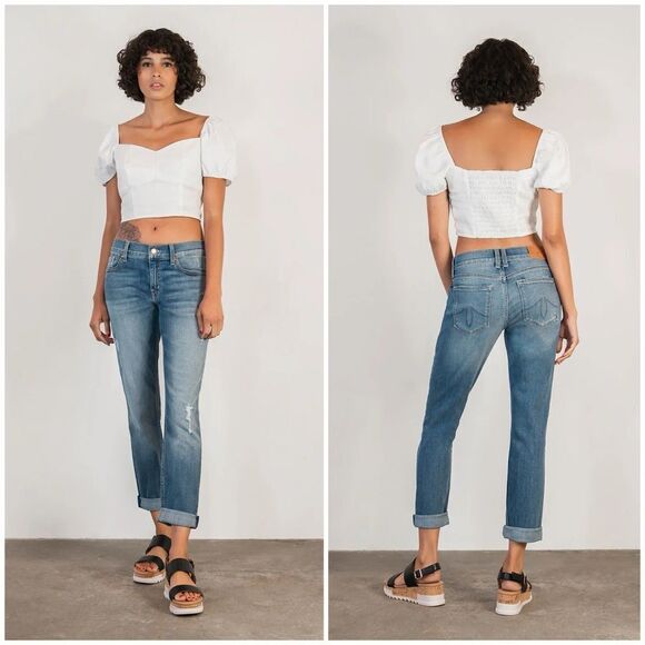Level 99 Denim - Level 99 Sienna Tomboy Fit Distressed Jeans in Beday Wash Size 26